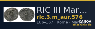 RIC III Marcus Aurelius 576 — CANOA