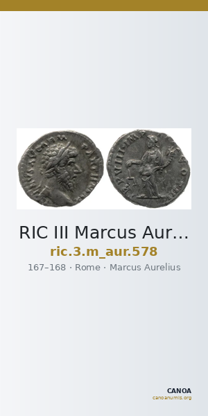 RIC III Marcus Aurelius 578 — CANOA