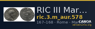 RIC III Marcus Aurelius 578 — CANOA