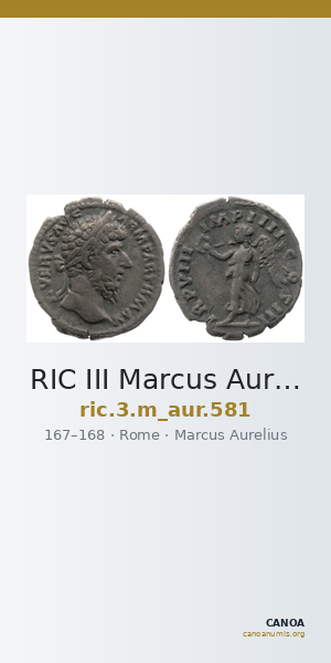 RIC III Marcus Aurelius 581 — CANOA