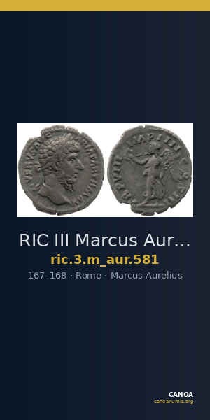 RIC III Marcus Aurelius 581 — CANOA