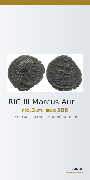 RIC III Marcus Aurelius 586 — CANOA