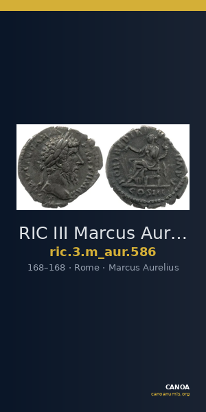 RIC III Marcus Aurelius 586 — CANOA