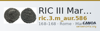 RIC III Marcus Aurelius 586 — CANOA