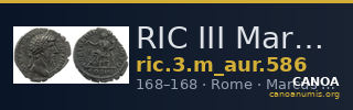 RIC III Marcus Aurelius 586 — CANOA