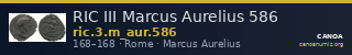 RIC III Marcus Aurelius 586 — CANOA