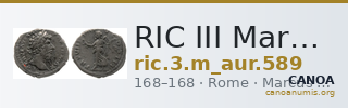 RIC III Marcus Aurelius 589 — CANOA