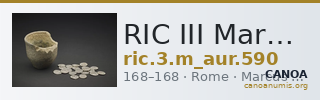 RIC III Marcus Aurelius 590 — CANOA