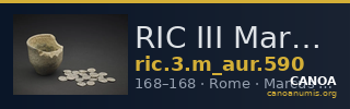 RIC III Marcus Aurelius 590 — CANOA