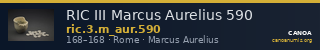 RIC III Marcus Aurelius 590 — CANOA
