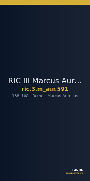 RIC III Marcus Aurelius 591 — CANOA