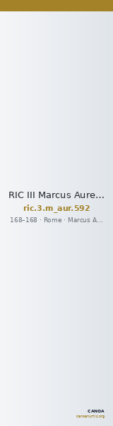 RIC III Marcus Aurelius 592 — CANOA