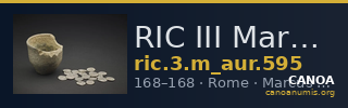 RIC III Marcus Aurelius 595 — CANOA