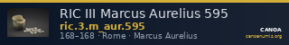 RIC III Marcus Aurelius 595 — CANOA