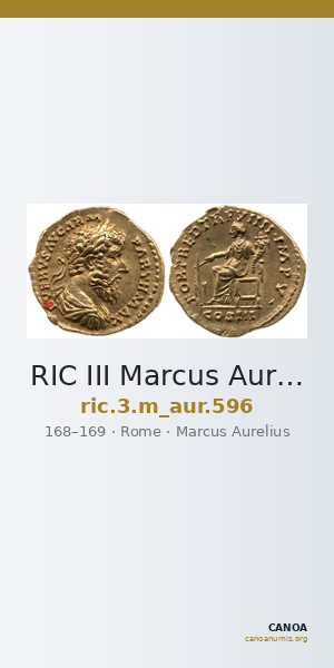 RIC III Marcus Aurelius 596 — CANOA