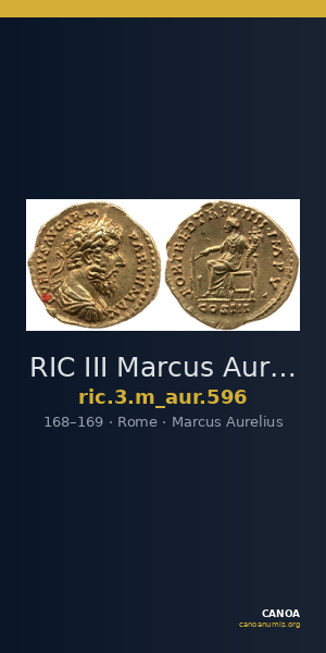 RIC III Marcus Aurelius 596 — CANOA