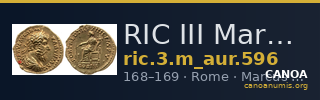 RIC III Marcus Aurelius 596 — CANOA