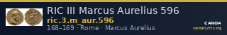 RIC III Marcus Aurelius 596 — CANOA