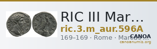 RIC III Marcus Aurelius 596A — CANOA