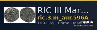 RIC III Marcus Aurelius 596A — CANOA