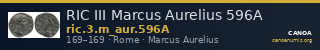RIC III Marcus Aurelius 596A — CANOA