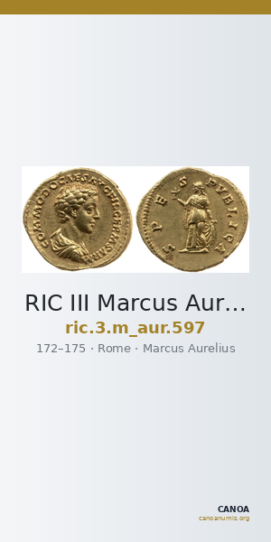 RIC III Marcus Aurelius 597 — CANOA