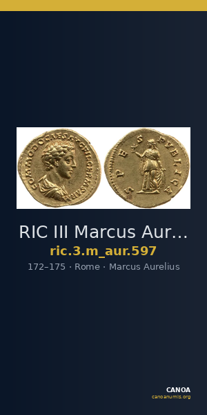 RIC III Marcus Aurelius 597 — CANOA