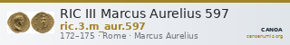 RIC III Marcus Aurelius 597 — CANOA