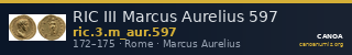 RIC III Marcus Aurelius 597 — CANOA