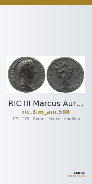 RIC III Marcus Aurelius 598 — CANOA