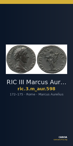 RIC III Marcus Aurelius 598 — CANOA