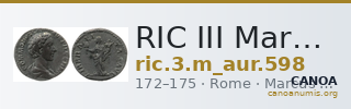 RIC III Marcus Aurelius 598 — CANOA