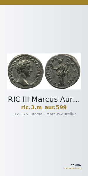 RIC III Marcus Aurelius 599 — CANOA