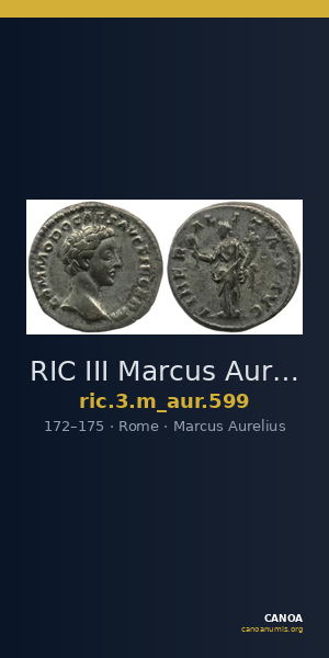 RIC III Marcus Aurelius 599 — CANOA