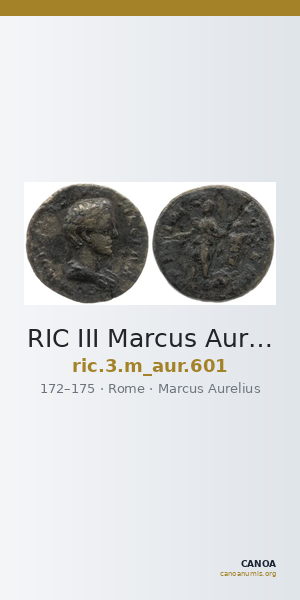 RIC III Marcus Aurelius 601 — CANOA