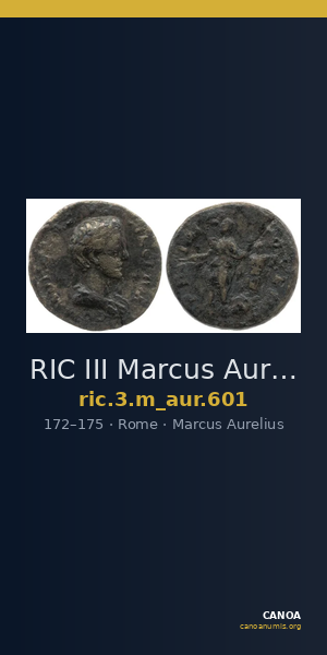 RIC III Marcus Aurelius 601 — CANOA