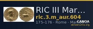 RIC III Marcus Aurelius 604 — CANOA