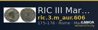 RIC III Marcus Aurelius 606 — CANOA