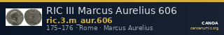 RIC III Marcus Aurelius 606 — CANOA