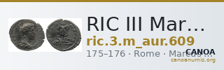 RIC III Marcus Aurelius 609 — CANOA
