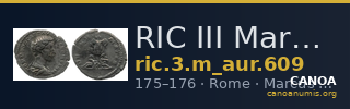 RIC III Marcus Aurelius 609 — CANOA