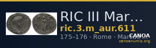 RIC III Marcus Aurelius 611 — CANOA