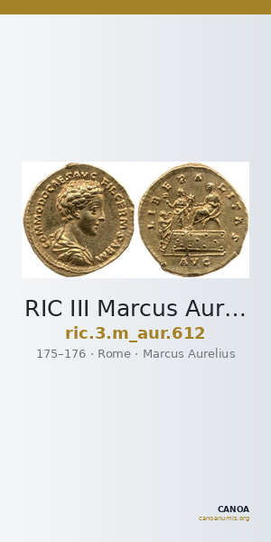 RIC III Marcus Aurelius 612 — CANOA
