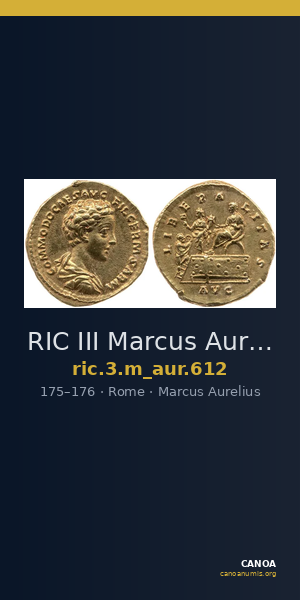 RIC III Marcus Aurelius 612 — CANOA