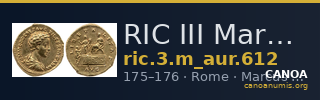RIC III Marcus Aurelius 612 — CANOA
