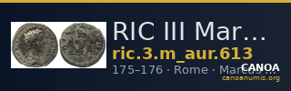 RIC III Marcus Aurelius 613 — CANOA