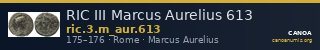 RIC III Marcus Aurelius 613 — CANOA