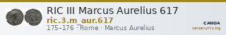 RIC III Marcus Aurelius 617 — CANOA