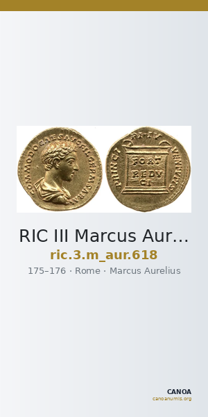 RIC III Marcus Aurelius 618 — CANOA