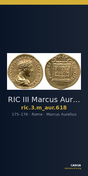 RIC III Marcus Aurelius 618 — CANOA